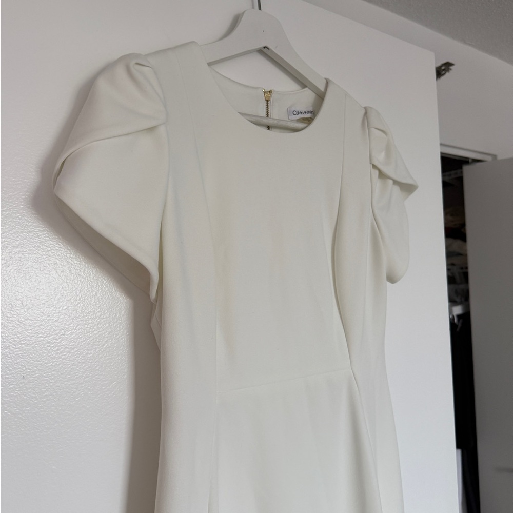 Calvin Klein White Midi Dress